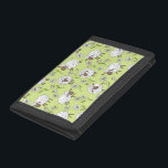Cartera De 3 Hojas Recuento de ovejas en verde rocío de hongos<br><div class="desc">Hojas de doodle y margaritas pintadas a mano</div>