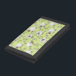 Cartera De 3 Hojas Recuento de ovejas en verde rocío de hongos<br><div class="desc">Hojas de doodle y margaritas pintadas a mano</div>