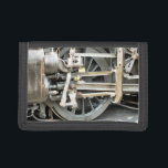 CARTERA DE 3 HOJAS TRENES DE VAPOR<br><div class="desc">Diseño fotográfico de la rueda desde un tren de vapor.</div>