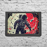 Cartera De 3 Hojas Viajes celestes: perdidos en el espacio<br><div class="desc">Embarque en una aventura cósmica con nuestra Cartera de Triplicidad en el Espacio Perdida, una obra maestra de arte y funcionalidad. Imaginen esto: un fascinante dibujo en linea de un astronauta a la deriva en la vastedad del espacio, rodeado por la belleza etérea de la realidad que se rompe como...</div>