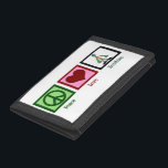 Cartera De 3 Hojas Zombis del amor de la paz<br><div class="desc">Un signo de la paz,  corazón,  y el caminar absolutamente. Los zombis son mi criatura preferida de la película de terror. Son asustadiza el Halloween.</div>