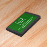 Cartera de nylon para la marca comercial Green Tri<br><div class="desc">Cubierta la cartera de nylon que usted puede personalizar para poner su nombre de negocio. Puede entregarlo como artículo de regalo a sus clientes fieles. Un artículo de regalo con su nombre comercial para crear conciencia de marca. Un accesorio que puede incluir en sus materiales de marketing para promocionar su...</div>