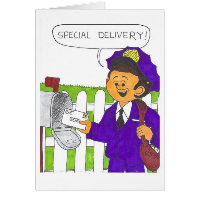 Cartero con una letra (Frente)