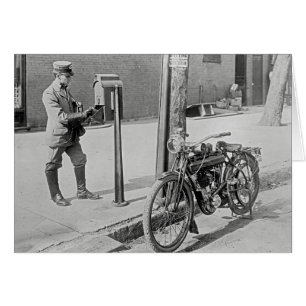 Cartero en motocicleta, 1909