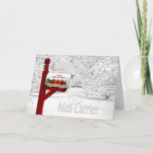 Cartero o postal - buzón del navidad
