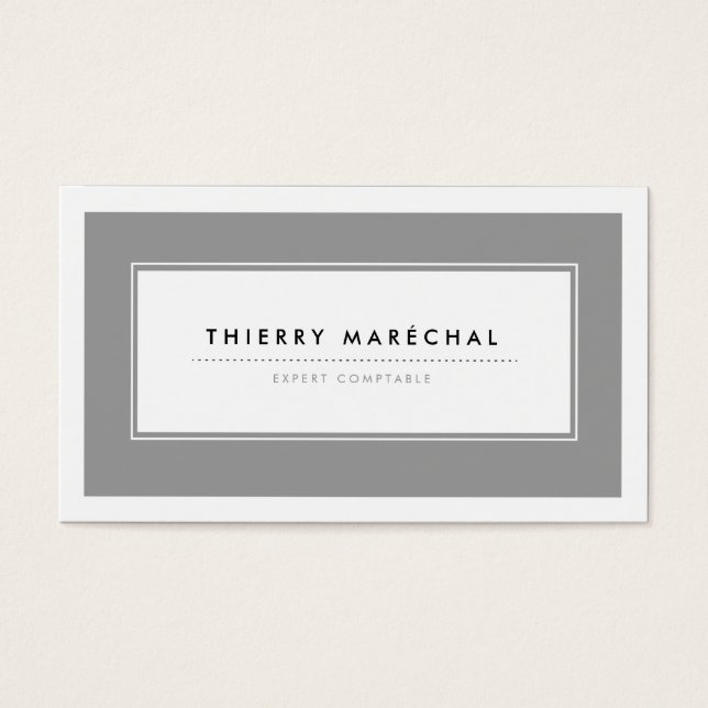 Cartes de Visite Modernes Gris (Frente)