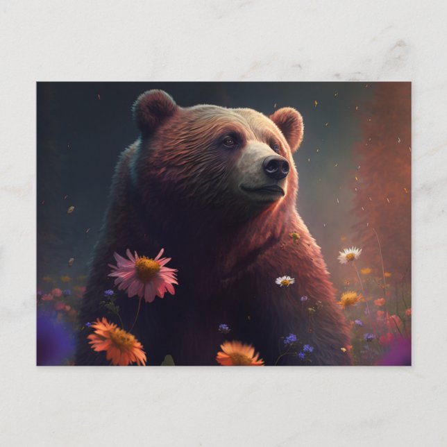 Cartes Postales bear Fleur (Anverso)