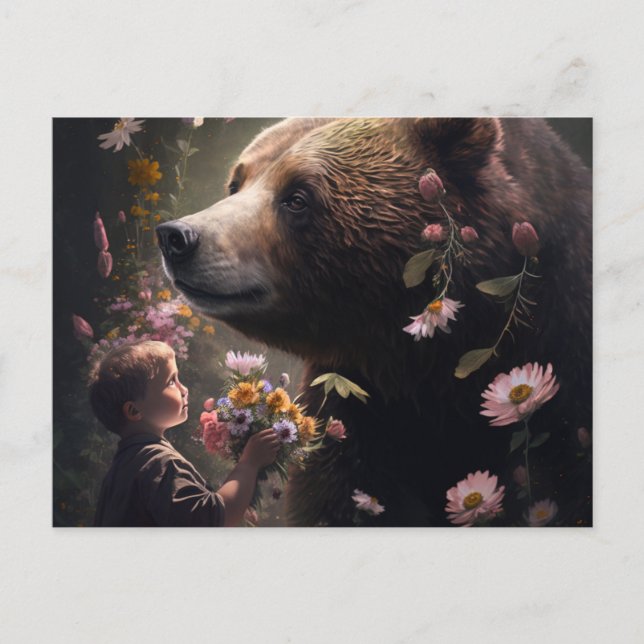 Cartes Postales bear Fleur (Anverso)