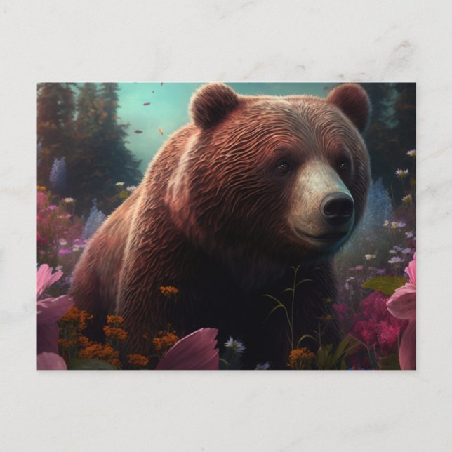 Cartes Postales bear Fleur (Anverso)