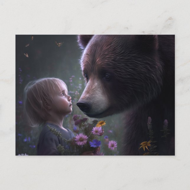 Cartes Postales bear Fleur (Anverso)
