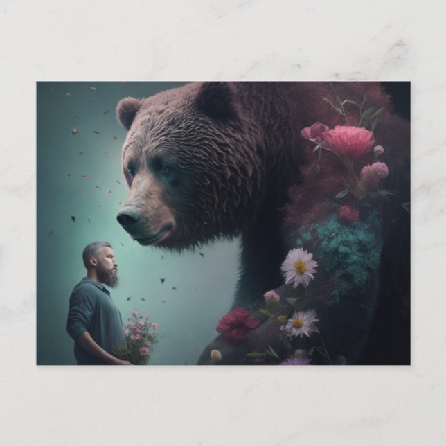 Cartes Postales bear Fleur (Anverso)