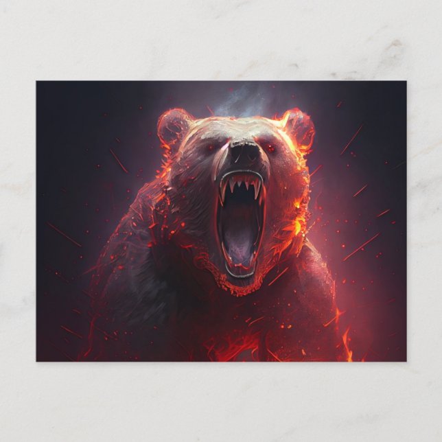 Cartes Postales bear red (Anverso)