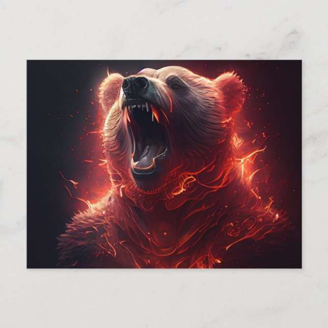 Cartes Postales bear red (Anverso)