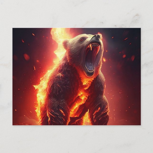 Cartes Postales bear red (Anverso)