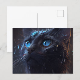 Cartes Postales Cat divers pluie