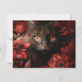Cartes Postales Cat Fleur