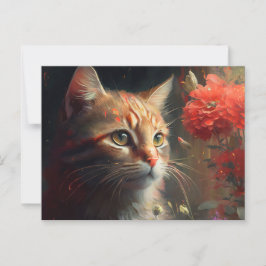 Cartes Postales Cat Fleur