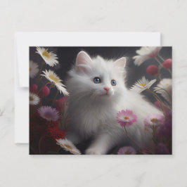 Cartes Postales Cat Fleur