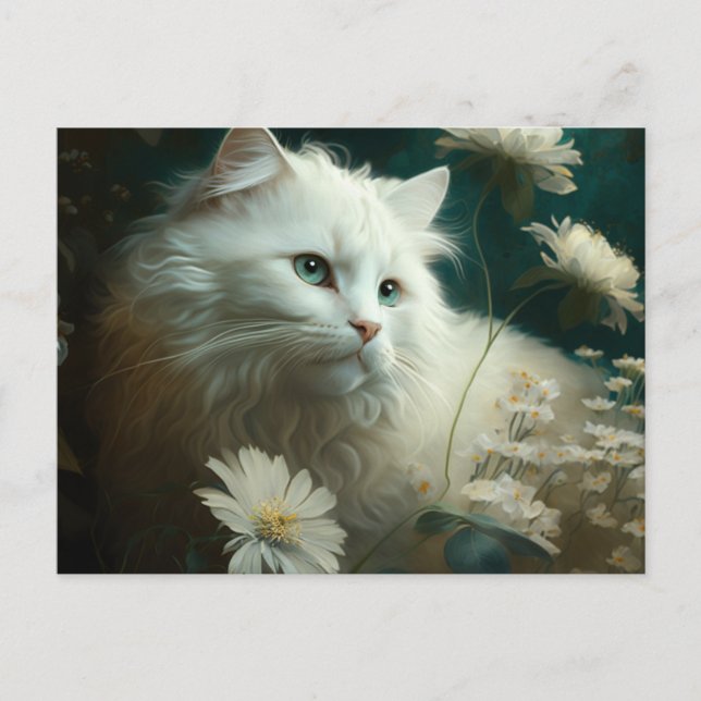 Cartes Postales Cat Fleur (Anverso)