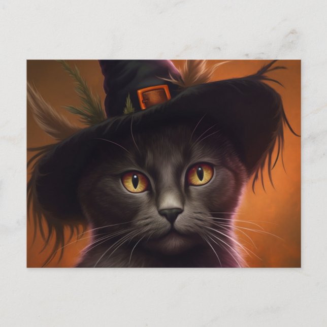 Cartes Postales Cat Halloween (Anverso)