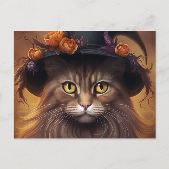 Cartes Postales Cat Halloween (Anverso)