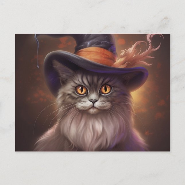 Cartes Postales Cat Halloween (Anverso)