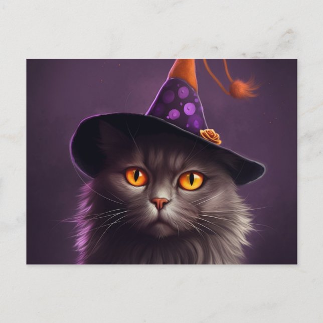 Cartes Postales Cat Halloween (Anverso)
