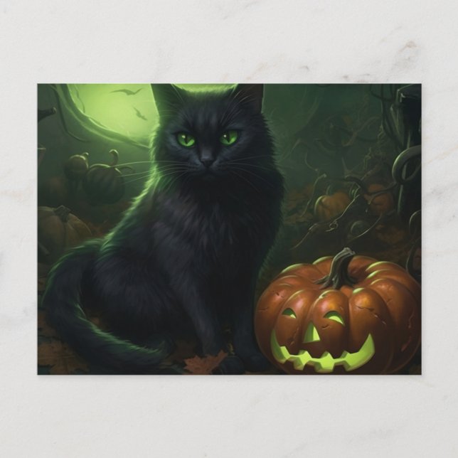 Cartes Postales Cat Halloween (Anverso)