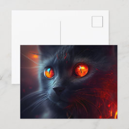 Cartes Postales Cat rouge