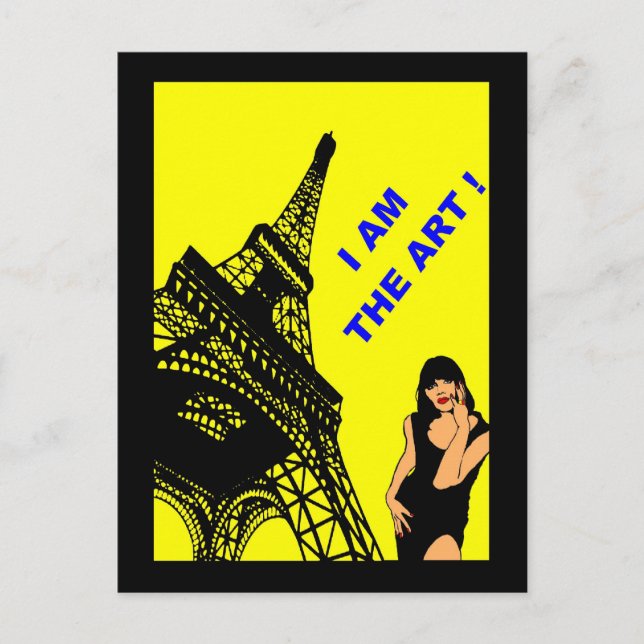 CARTES POSTALES DISEÑOS DE PARÍS POP LOGOS VISUEL (Anverso)