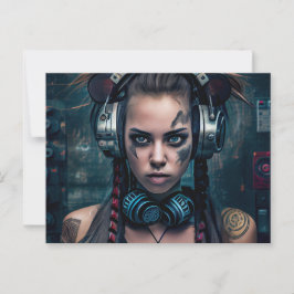 Cartes Postales Fille Ecouteur