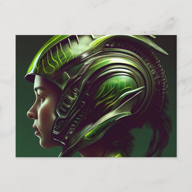 Cartes Postales Fille Futurisme (Anverso)