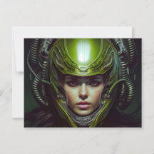 Cartes Postales Fille Futurisme