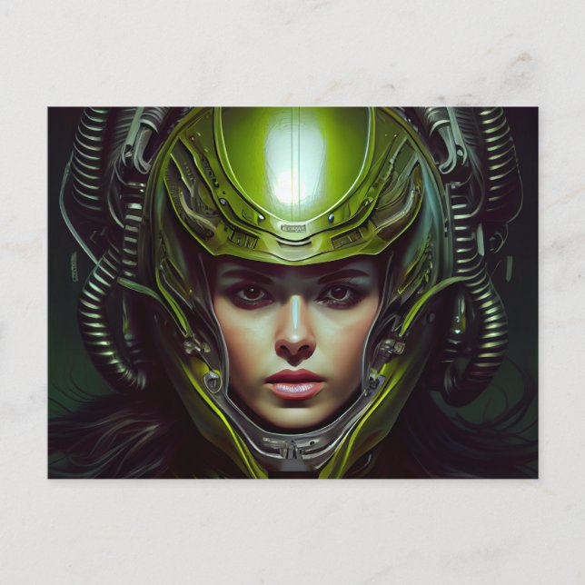 Cartes Postales Fille Futurisme (Anverso)