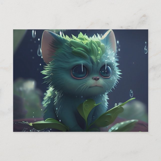 Cartes Postales Green Cats (Anverso)