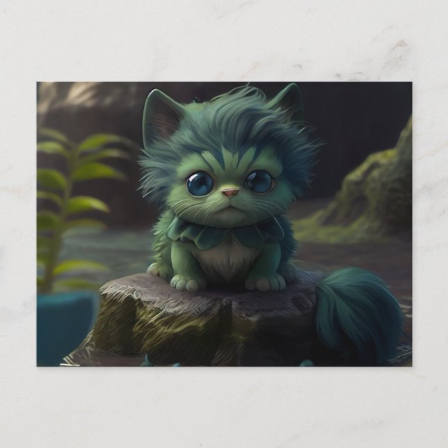 Cartes Postales Green Cats (Anverso)