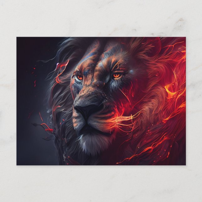 Cartes Postales Lion Rouge (Anverso)