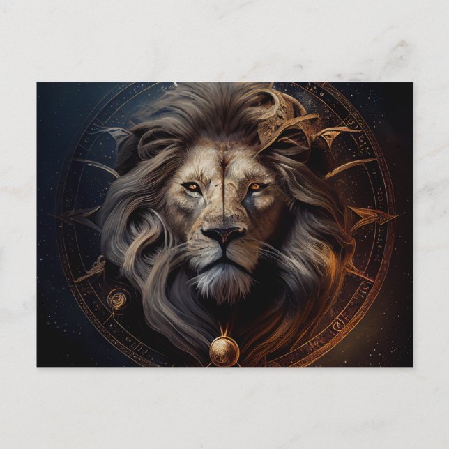 Cartes Postales Lion Zodiac (Anverso)
