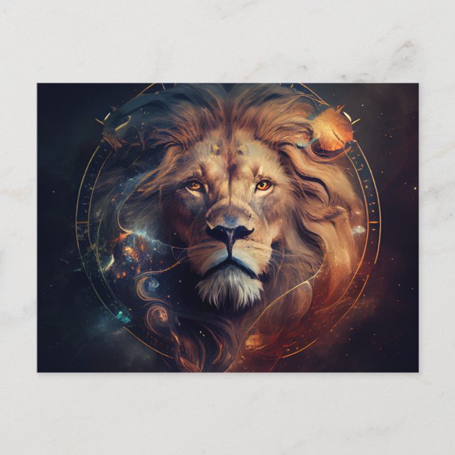 Cartes Postales Lion Zodiac (Anverso)