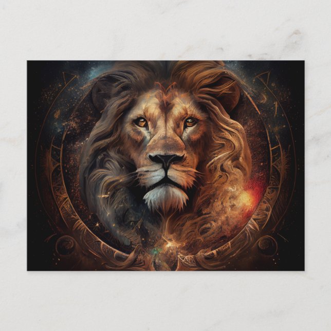 Cartes Postales Lion Zodiac (Anverso)