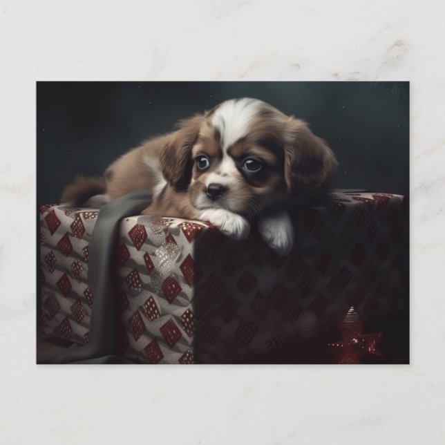 Cartes Postales Puppy Noël (Anverso)