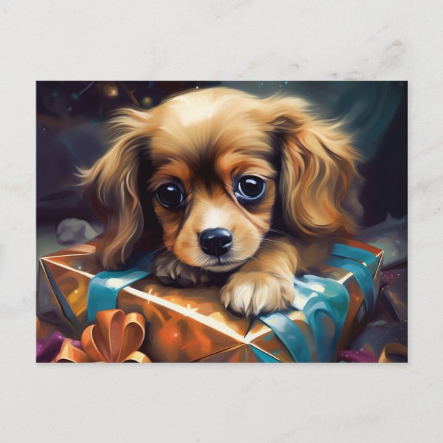Cartes Postales Puppy Noël (Anverso)