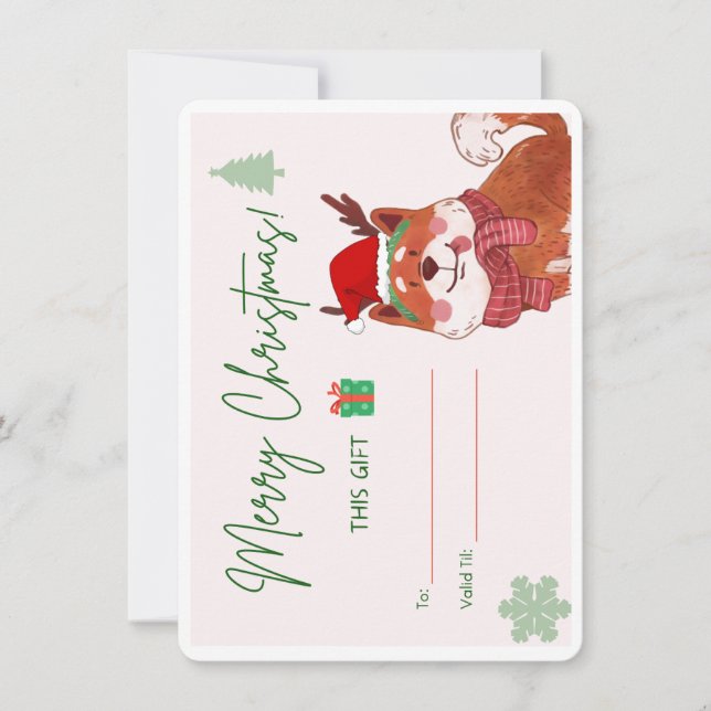 Cartes Pour Fêtes Moderne Joyeux Noël (Anverso)