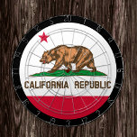 Cartón de bandera de California y tablero de juego<br><div class="desc">Cartel: dardos de la bandera de California y California,  juegos de diversión para la familia - amar mi país,  juegos de verano,  vacaciones,  día del padre,  fiesta de cumpleaños,  estudiantes universitarios / hinchas deportivos</div>