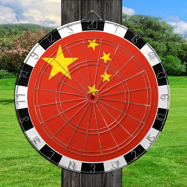 Cartón de China y tablero de juego con bandera chi (Subido por el creador)