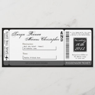 Cartón de invitación a la boda de la línea de tarj