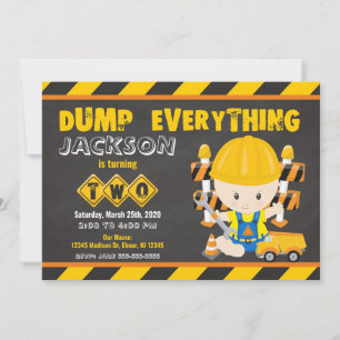 Cartón de invitación de segundo cumpleaños de cons