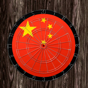 Cartón de la bandera china y tablero de juegos par