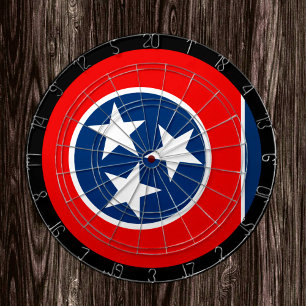Cartón de la bandera de Tennessee y tablero de jue