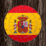Cartón de la bandera española y tablero de juegos<br><div class="desc">Cartel: Bandera española y dardos españoles,  juegos familiares de diversión - amar mi país,  juegos de verano,  vacaciones,  día del padre,  fiesta de cumpleaños,  estudiantes universitarios / hinchas deportivos</div>